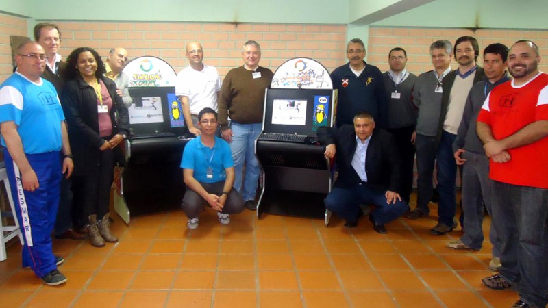 Integrantes da comitiva de técnicos da PROCERGS em vista ao Sesmar Marista - CRC
