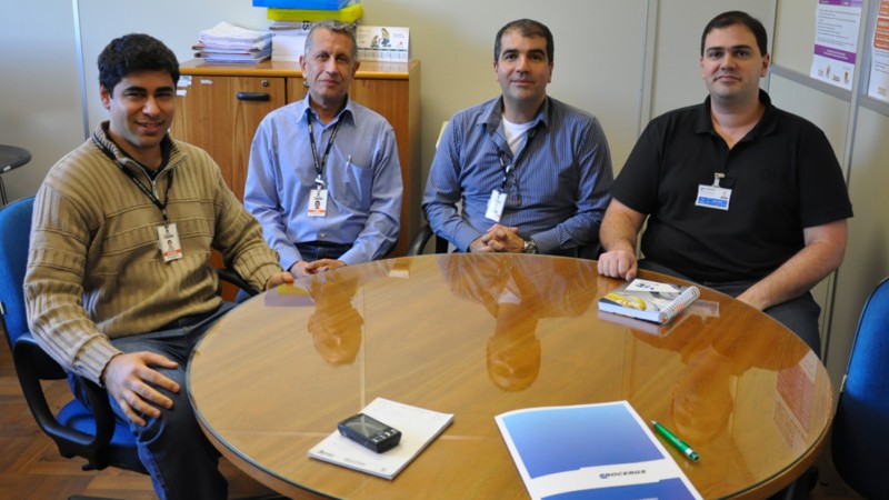 Equipe gaúcha formada por Edson Silva, Rafael Buttes, Egídio Nunes e Thiago Gomes, visitou o DETRAN/ES