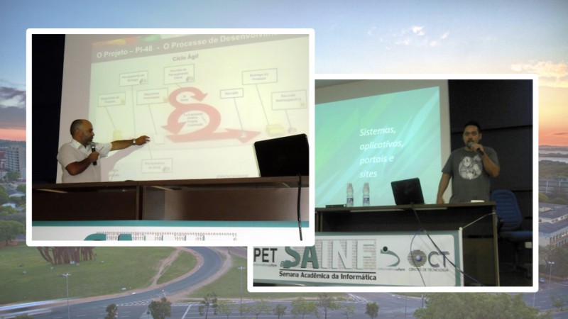 Palestras ministradas por James Brum e Adreson de Sá, na UFSM