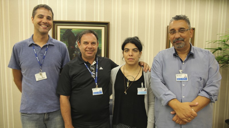 Da esquerda para a direita: Alexandre, Piffero, Lidia e Cesar.