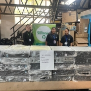 Microcomputadores doados pelo Programa Sustentare, em dezembro de 2025, à Secretaria de Desenvolvimento Social do RS